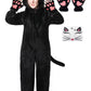 Resiwai Black Cat Costume For Kids Girls Kitten Costume Kids Cat Onesie Halloween Black Cat Costumes For Kids