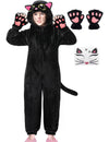 Resiwai Black Cat Costume For Kids Girls Kitten Costume Kids Cat Onesie Halloween Black Cat Costumes For Kids