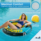Sunrio 2-Pack River Tubes - Heavy Duty Inflatable Lounger, Green-Yellow, PVC Rafts for Adults, Ideal for Pools, Lakes, and Rivers