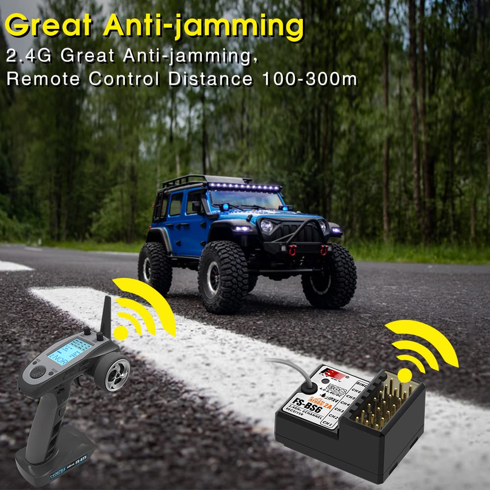 Flysky FS BS6 Receiver Waterproof 2.4G 6CH Receiver for Flysky FS-GT5 FS-IT4S FS-i6 FS-i6X Transmitter RC Car Boat (1 PC)