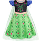 Wonderbabe Snow Queen Princess Dress For Girls Princess Costumes Kids Cosplay Dress Up Birthday Party Halloween Christmas Outfits Size 1-2T