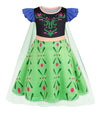 Wonderbabe Snow Queen Princess Costume For Girls Kid Halloween Cosplay Birthday Party Dress Up Outfits With Cape Size 9-10