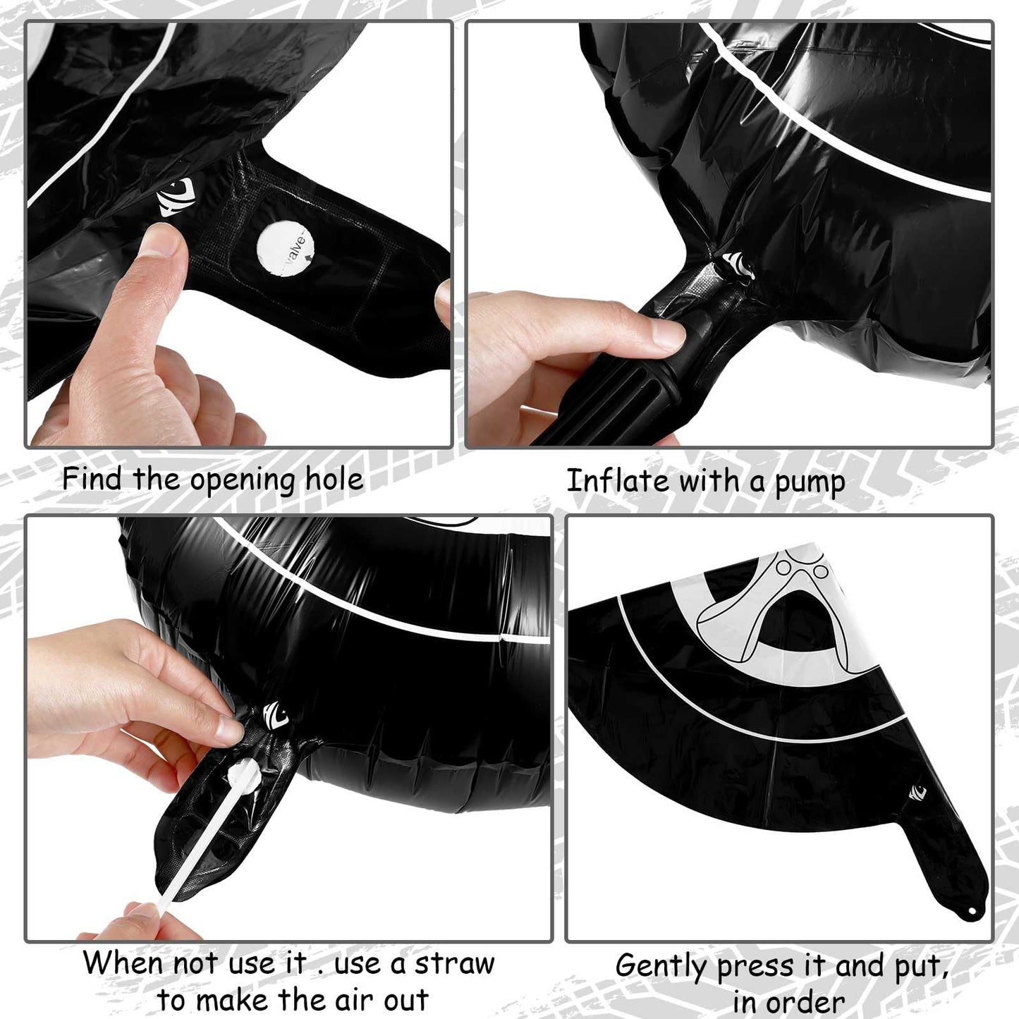 14 Pcs Car Decorations Racing Cars Birthday Party Supplies 4 Tire Tube Swim Ring Inflatable Tire Floats For Pool With 10 Balloons 18 Inch Race Balloons For Birthday Party (Wheel Style)
