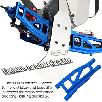 Rcarmumb Upgrades Part for 1/10 Rustler 4x4 VXL/Rustler 4x4,Alloy Shock Tower Set, Front Rear Suspension Arm,Steering Blocks,Cas