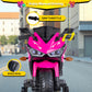 Blitzshark 12V Electric Motorcycle  Kids Motorcycle with Training Wheel  7AH Battery Ride On Motorbike for Kids  3.2 MPH Max Speed  Twist Grip Throttle  Brake Pedal  Soft Tires Extra Long Seat  Pink