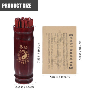UPKOCH Chinese Fortune Telling Sticks, Chinese Divination Sticks I Ching Fortune Telling Sticks with Book Kau Chi- Sticks Chien