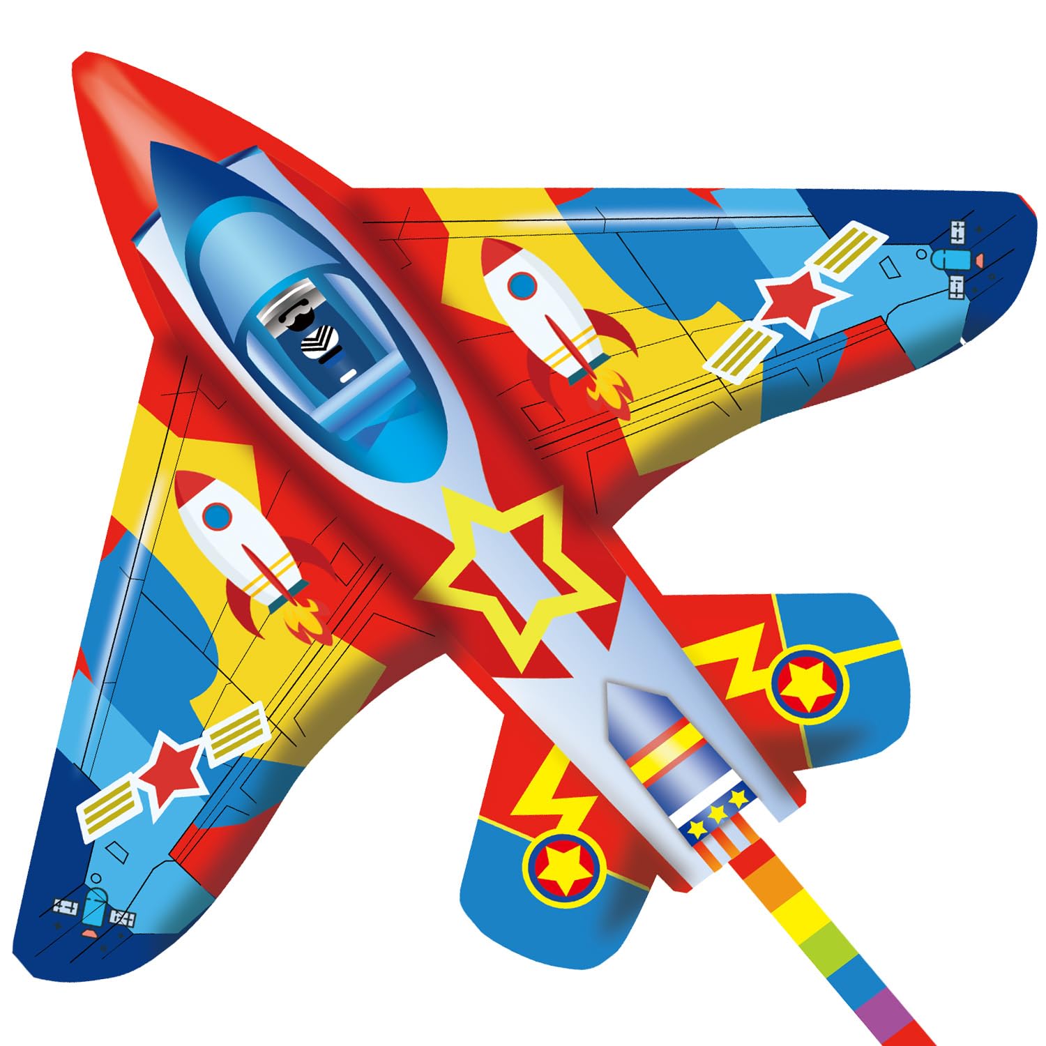 SNJOYFUL Air Kites for Kids and mature-themed  Huge Kite Easy to Fly  59 Beach Travel Beginner Kites for Kids Ages 4-8  Comes with 118 Colourful Tail