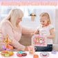 Lajeje Toddler Toys Tea Party Set for Little Girls - 44 pcs Pretend Plastic Teapot Set, Princess Tea Time Play Kitchen Toy with