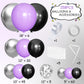 MEBAY Balloon Arch Kit - 146 Pcs Matte Black, Light Purple & Silver - Graduation, Birthday, Baby Shower & Wedding Decorations