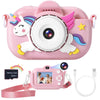 Zuodun Kids Camera Toys For Girls Age 3-8, Kids Digital Camera Toddler Camera For 3 4 5 6 7 8 Years Old Birthday Gifts, 1080P Vi