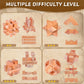 Rileryan 16 Pcs Wooden Metal Brain Teasers For Adults 3D Brain Teasers Wooden Cube