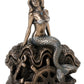 Summit Collection Art Nouveau Bronze Metal Colored Female Mermaid On Ocean Shell Figurine Display
