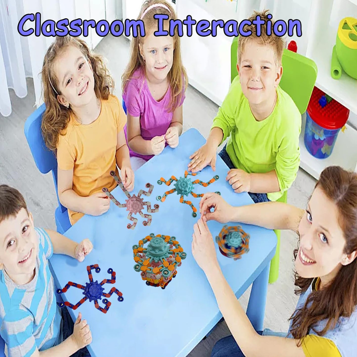 20 Pcs Fidget Spinner Toys Party Favors Goodie Bag Stuffers Funny Valentines Gifts For Kids Adults,Transformable Robot Fingertip Stress Relief Gyro Sensory Toys,Treasure Box Toys Prizes Supplies