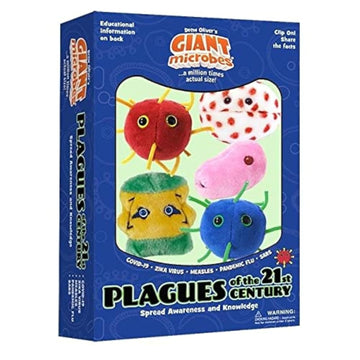 GIANTmicrobes Plagues of The 21st Century Themed Gift Box, covid Plush, covid Plush Toy, covid Gag Gifts, covid Gifts, covid Stu