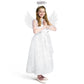 Spooktacular Creations Halloween Angel Costume Girls, Kids Princess Dress Toddlers Tulle Angel Set With Accessories For Halloween Role Play Parties, White, Small(5-7 Yrs)