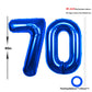 40 Inch Number 70 Balloon Blue Jumbo Giant Big Large Number 70 Foil Mylar Blue Balloons 70Th Birthday Party Anniversary Decorati