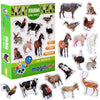 Magdum 16 Farm Photo Fridge Magnets for Toddlers - Large Multi Color Animal Magnets - Cardboard + Magnet Model 4031-04 EN