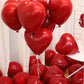 ITAF Set of 50 Pcs Red Heart Shaped Latex Balloons For Birthday/Anniversary/Valentines/Wedding/Engagement Party Decoration  Re