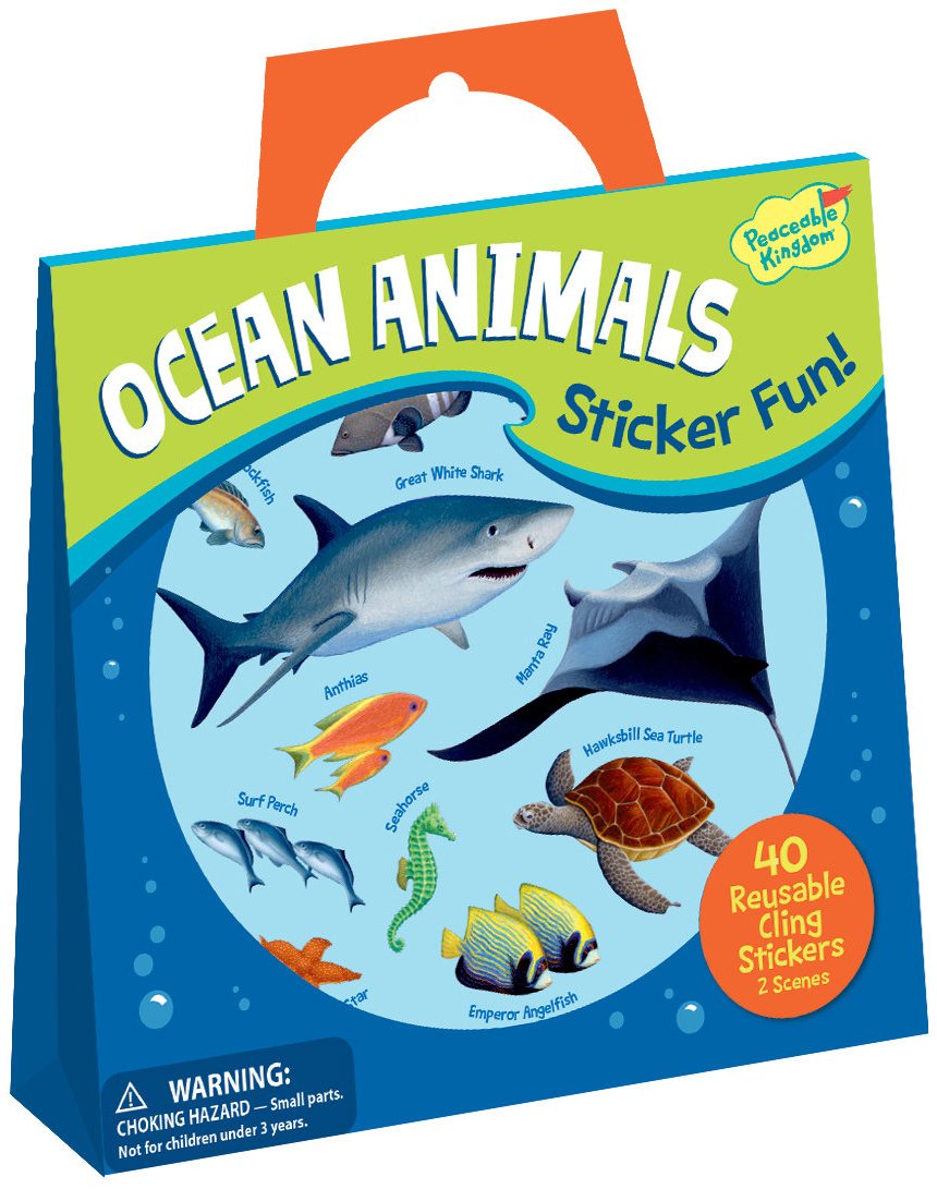 Peaceable Kingdom Press /Sticker Fun! Ocean Animals Reusable Sticker Tote