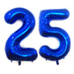 40 Inch Navy Blue 25 Number Balloons Giant Jumbo Huge 25 Or 52 Foil Mylar Helium Number Digital Balloons Dark Blue Birthday Myla