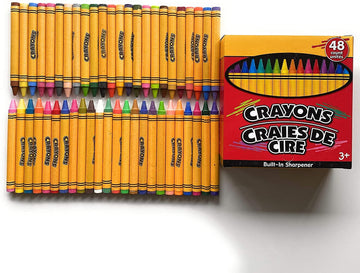JOT Crayons, Non-Toxic with Built-In Sharpener, 48 Count, Assorted Colors, Model 19244