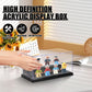 2 Pack Acrylic Display Box Storage, Clear Mini Figure Display Shelves With 3 Movable Steps, Black