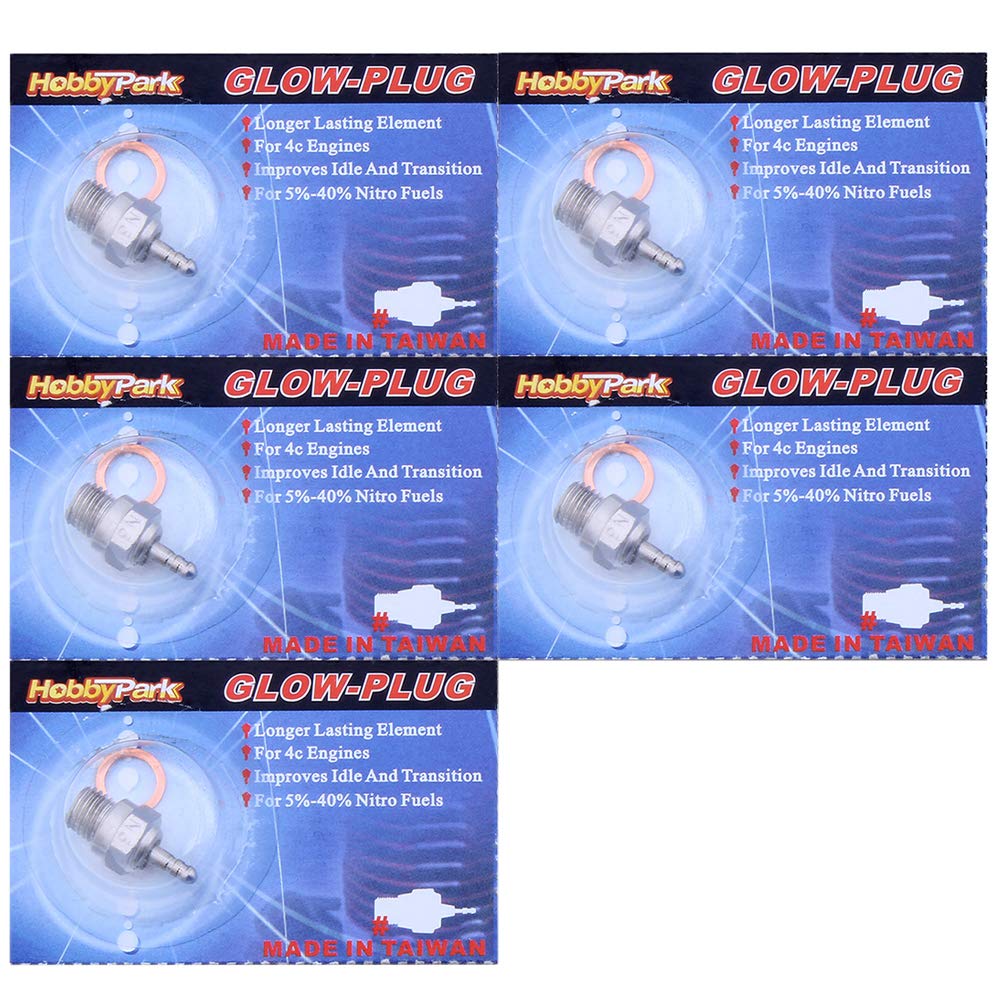 Hobbypark Hot Glow Plugs N3 Super Duty Spark Engine Parts For Rc Nitro Car (Pack Of 5)
