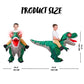 Spooktacular Creations Kids Halloween Inflatable Dinosaur Costumes, Light-Up Eyes Riding A T-Rex Inflatable Costume, Green Rawr Blow Up Dinosaur Costumes For Halloween Costume Cosplay Themed Parties