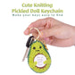 Mumyer Funny Positive Crochet Potato Keychain Handmade Emotional Support Knitted Wool Potato Doll Keychain Gift For Bag Charm(K5