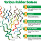 Hfatmos 18 Pcs Realistic Rubber Snakes, Assorted Sizes Plastic Snakes, Prank Snake Toys For Halloween Party, Tricking People, Kids Playing, Garden Props - Deter Squirrels, Mouse, Rabbits, Birds