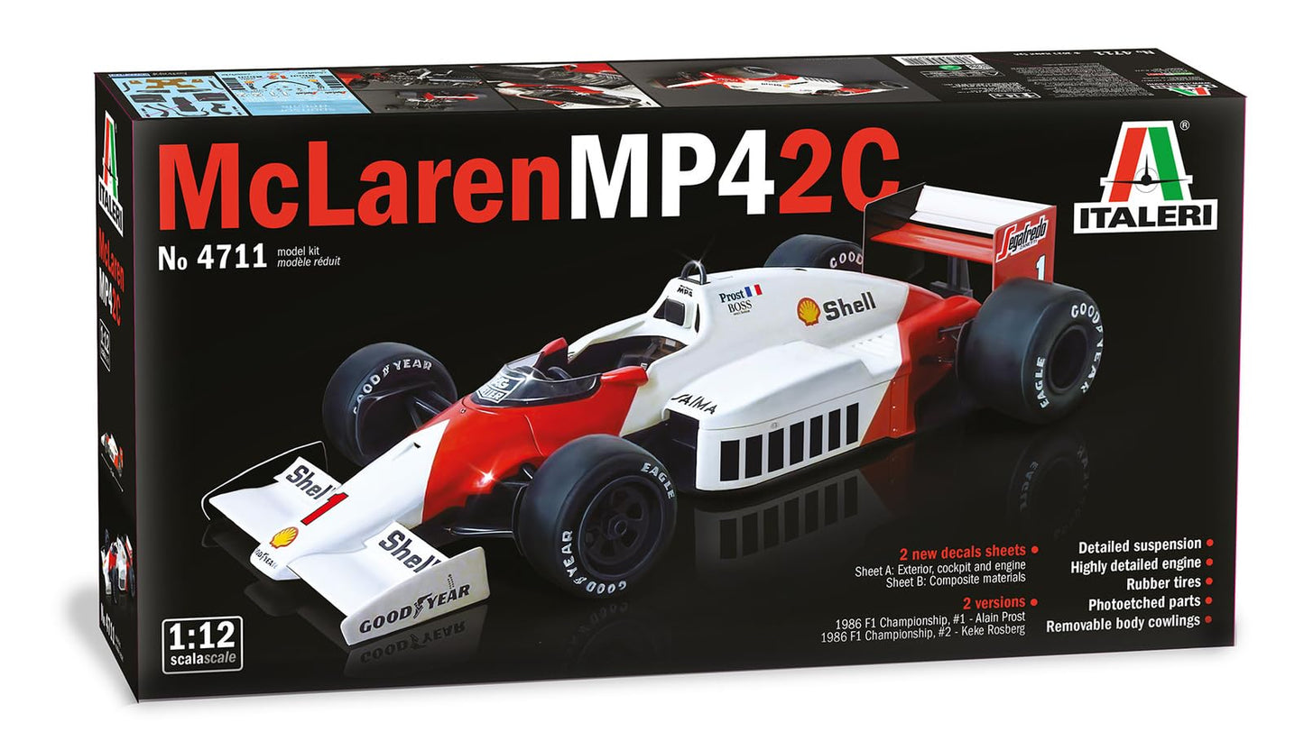 Italeri IT4711 1/12 McLaren MP4/2C, Japanese Instruction Manual Included (English Language Not Guaranteed)