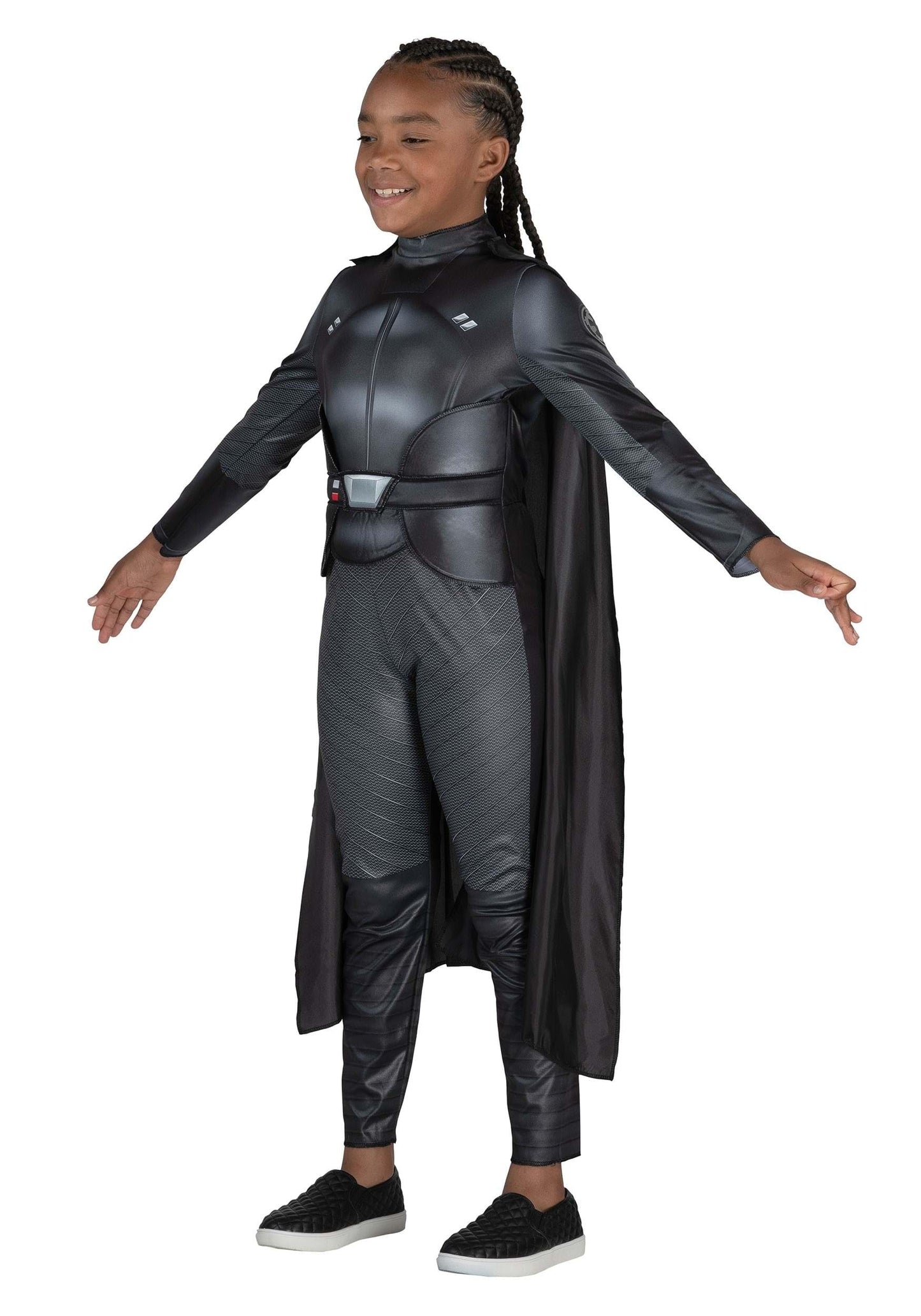 STAR WARS Reva Youth Costume - Printed Jumpsuit with Belt Buckle and Detachable Cape