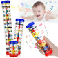 Leitee 3 Pieces Rainmaker Rain Stick for Baby Shaker Sensory Auditory Musical Instrument Rattle Tube Plastic Toy for Boys and Gi