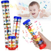 Leitee 3 Pieces Rainmaker Rain Stick for Baby Shaker Sensory Auditory Musical Instrument Rattle Tube Plastic Toy for Boys and Gi
