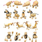 Bendable Wooden Animal Figurines, Smooth Natural Wood Zoo Farm Jungle Safari Animals Figures, Preschool Learning & Education Toy
