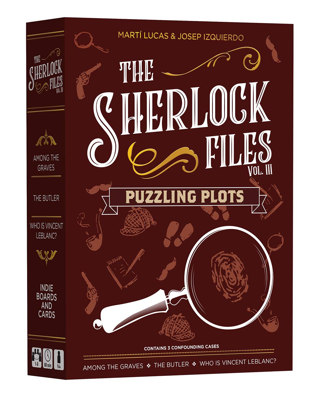 Indie Boards and Cards The Sherlock Files: Puzzling Plots, Brown, Model SFPP01IBC, Paper Game for Mystery Lovers