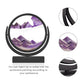 E-SHIDAI Moving Sand Art Picture in Motion Round Glass 3D Deep Sea Landscape, Dynamic Sand Art Sandscapes, Sensory (7in,Purple)