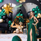 Emerald Green And Gold Black Balloon Garland Arch Kit Luxury Customized Double Stuffed Dark Green Teal With Starburst Balloons F