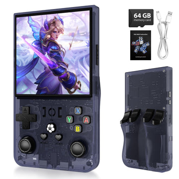 R36MAX Upgraded Retro Gaming Console,4.0 inch IPS Screen,Linux System with Professional RK3326 Gaming Chip, Retro Game Console B