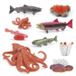 Fish Life Cycle Of Octopus Figurines Salmon Figurines Octopus Figures Set Toys Realistic Animals Preschool Animals Eduactional P