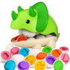 iPlay, iLearn Toddler Matching Eggs - Educational Dinosaur Shape Sorter Toy for 18 Month to 4 Year Olds - Colorful Plastic Montessori Gift