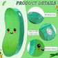 Sonwyoung Cucumber Theme Piñata for Kids - 15.7"x6.7"x2.8" Green Paper with Bat, Blindfold & Confetti for Parties and Baby Showers
