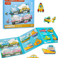 Magnetic Puzzles For Toddlers 1-3, Travel Puzzles Games For Kids Ages 1 2 3 4 5, Traffic Car Activities Toy Jigsaw Puzzles Book
