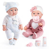 Edollable 12 Inches Realistic Twins Baby Doll With Clothes And Pacifiers, Boy And Girl Baby Dolls Toy Set For Toddler Girls 36 M