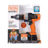 BLACK+DECKER Matrix Jr. Power Drill Toy, 10.5"H x 9"L x 2.5"W, Plastic, B&D Matrix Jr. Drill, Forward & Reverse Action