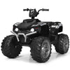 Costzon Kids Atv, 12V Battery Powered Electric Vehicle W/Led Lights, High & Low Speed, Horn, Music, Usb, Treaded Tires, Ride On