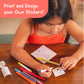 Ceaco Hello Blink Sticker Maker Refill Pack - 80 Glitter Stickers, 2x2 inches, Paper, Ages 8+