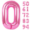 Pink Number Balloon 40 Inch, 0 Number Balloons, 10 20 30 40 50 Numbers Balloon Birthday Decorations, Party Supplies For Women