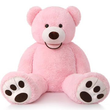 Morismos Large Pink Teddy Bear 39In, Giant Teddy Bear 3Ft Pink Plush Stuffed Bears For Girlfriend Kids On Christmas Valentine'S Day