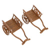 Zerodeko 2PCS Simulation Cart Models, Dollhouse Miniature Barrows, Miniature Wheelbarrow Accessories for Action Figures, Diorama